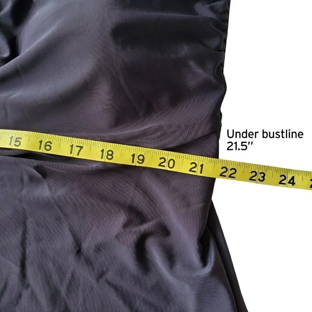 NWT Old Navy Tie-Front Keyhole Bandeau-Style One-Piece Swimsuit Black 4X